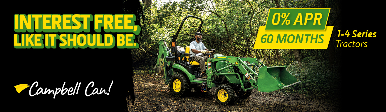 0% APR 60 Months 1-4 Series Tractors